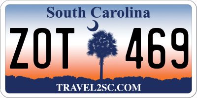 SC license plate ZOT469