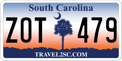 SC license plate ZOT479