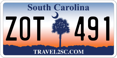 SC license plate ZOT491