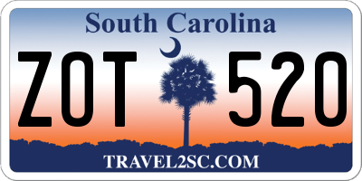 SC license plate ZOT520
