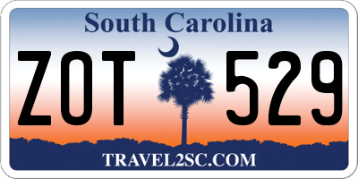 SC license plate ZOT529