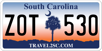 SC license plate ZOT530