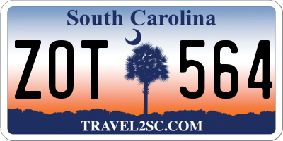 SC license plate ZOT564