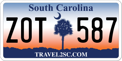 SC license plate ZOT587