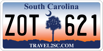 SC license plate ZOT621
