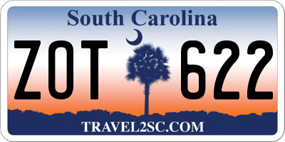 SC license plate ZOT622
