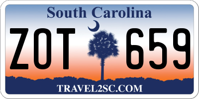 SC license plate ZOT659
