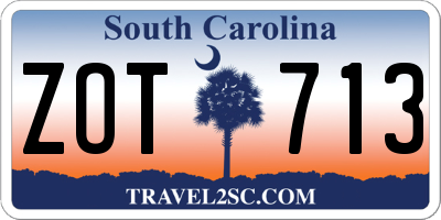 SC license plate ZOT713