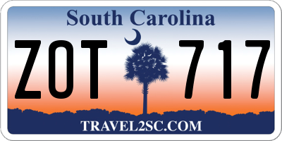 SC license plate ZOT717