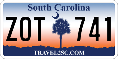 SC license plate ZOT741
