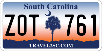 SC license plate ZOT761
