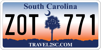 SC license plate ZOT771