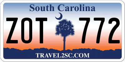 SC license plate ZOT772