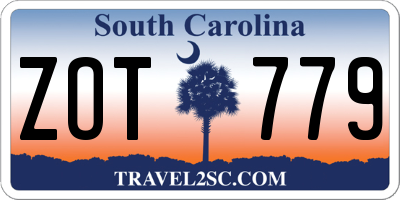 SC license plate ZOT779