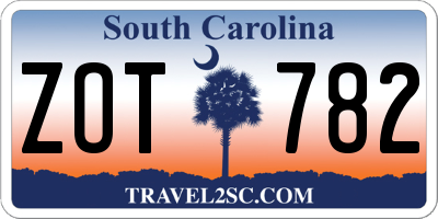 SC license plate ZOT782