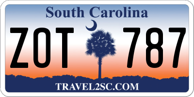 SC license plate ZOT787