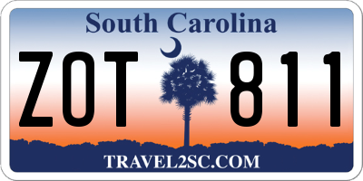 SC license plate ZOT811