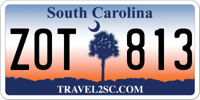 SC license plate ZOT813