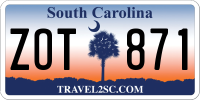 SC license plate ZOT871