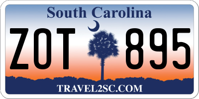 SC license plate ZOT895