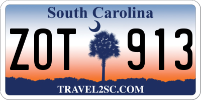 SC license plate ZOT913