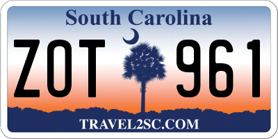 SC license plate ZOT961