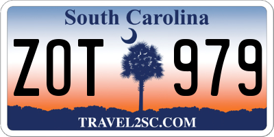 SC license plate ZOT979