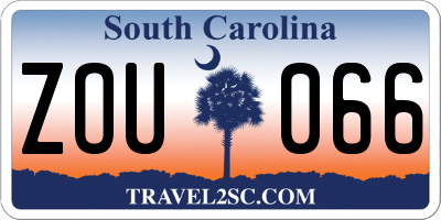SC license plate ZOU066