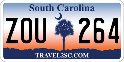 SC license plate ZOU264