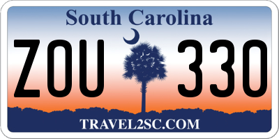 SC license plate ZOU330