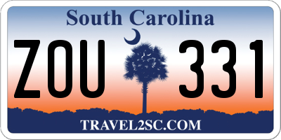 SC license plate ZOU331