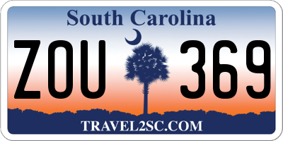 SC license plate ZOU369