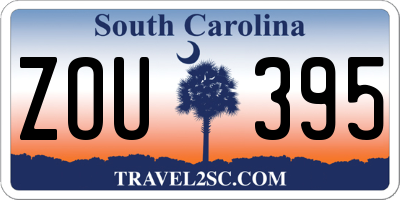 SC license plate ZOU395