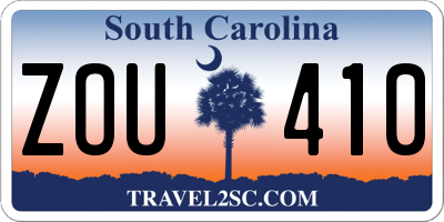 SC license plate ZOU410