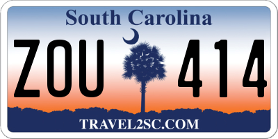 SC license plate ZOU414