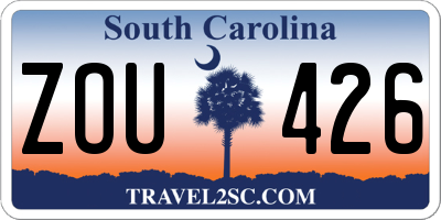 SC license plate ZOU426