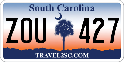 SC license plate ZOU427