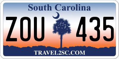 SC license plate ZOU435