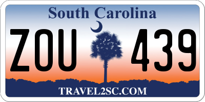 SC license plate ZOU439