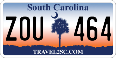 SC license plate ZOU464