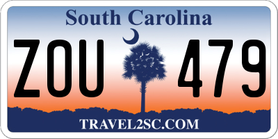 SC license plate ZOU479
