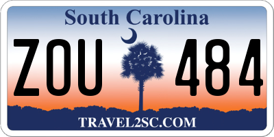 SC license plate ZOU484