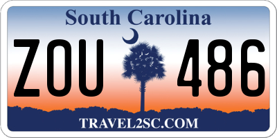 SC license plate ZOU486