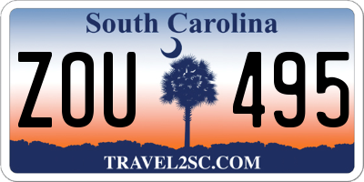 SC license plate ZOU495