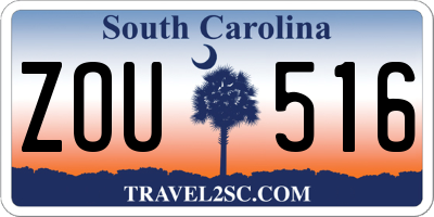 SC license plate ZOU516