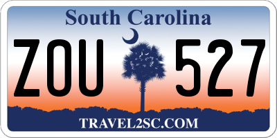 SC license plate ZOU527