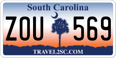 SC license plate ZOU569