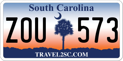 SC license plate ZOU573