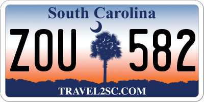 SC license plate ZOU582