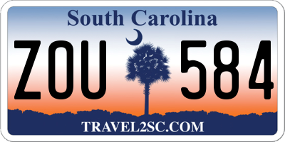 SC license plate ZOU584